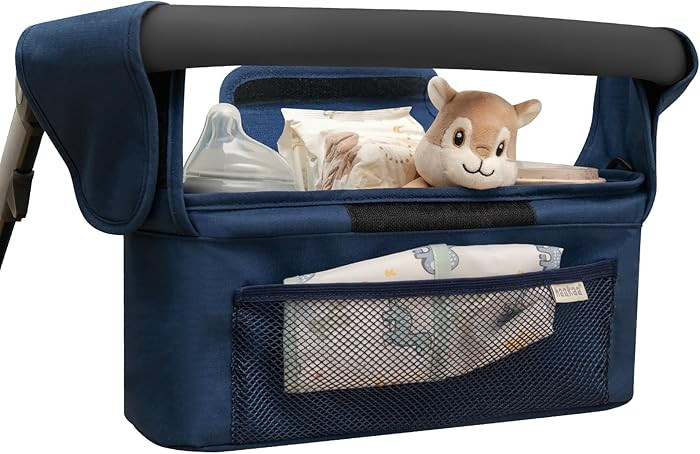 haakaa Universal Stroller Organizer - 2 Cup Holders - Bluestone, Stroller Caddy Accessories with ... | Amazon (US)