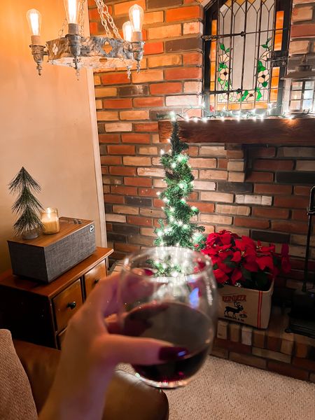   Cozy Christmas decor - home decor - Christmas fireplace decor - Amazon Home - wine glass - Amazon Finds 

#LTKSeasonal #LTKhome #LTKHoliday