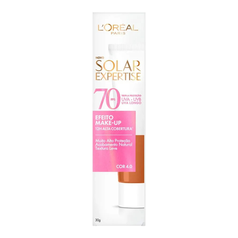 Protetor Solar Efeito Make-Up com Cor 4.0 FPS 70 L'oréal Paris Solar Expertise 30g | Drogaria Sao Paulo (BR)