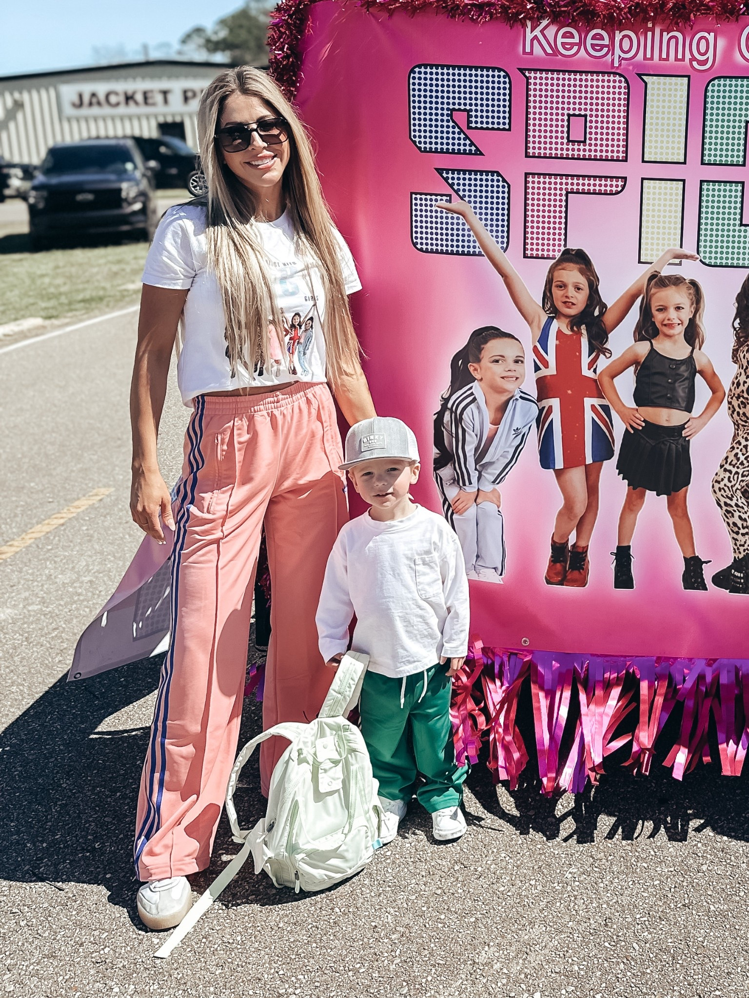 Adidas track pants all day everyday. Length is perfect for 5’7 girlies. Wearing xs