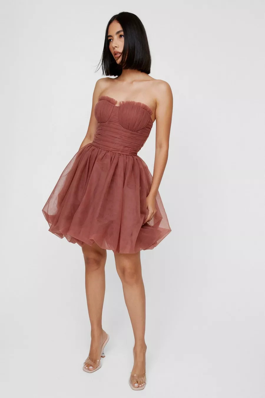 Tulle Corset Bandeau Puffball Dress | Nasty Gal US