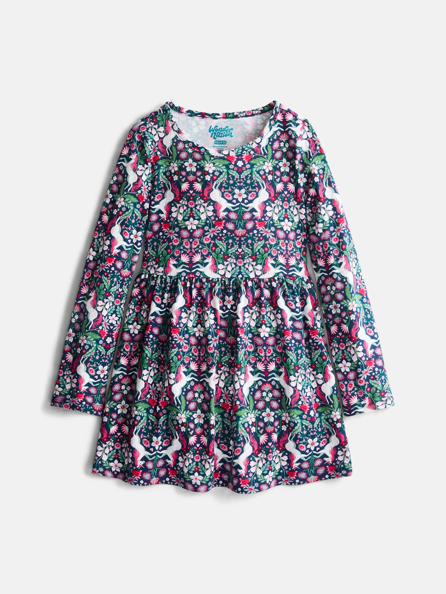 Wonder Nation Girls Play Dress with Long Sleeves, Sizes XS-XXL | Walmart (US)