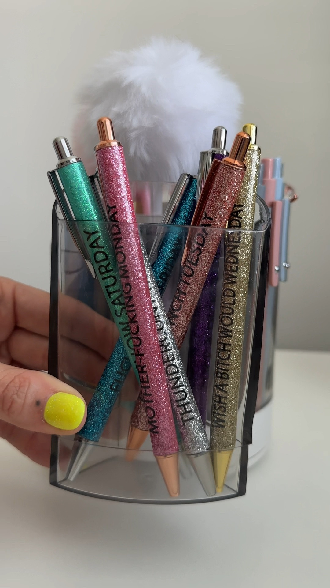 Feisty 🤭 Days of the Week (7) pens + Rotating Holder 😍🩵

*As an Amazon Affiliate I earn from qualifying purchases.* #workfromhome #officeessentials #wfhessentials #homeofficemusthaves #deskorganization

#LTKU #LTKBacktoSchool #LTKFind