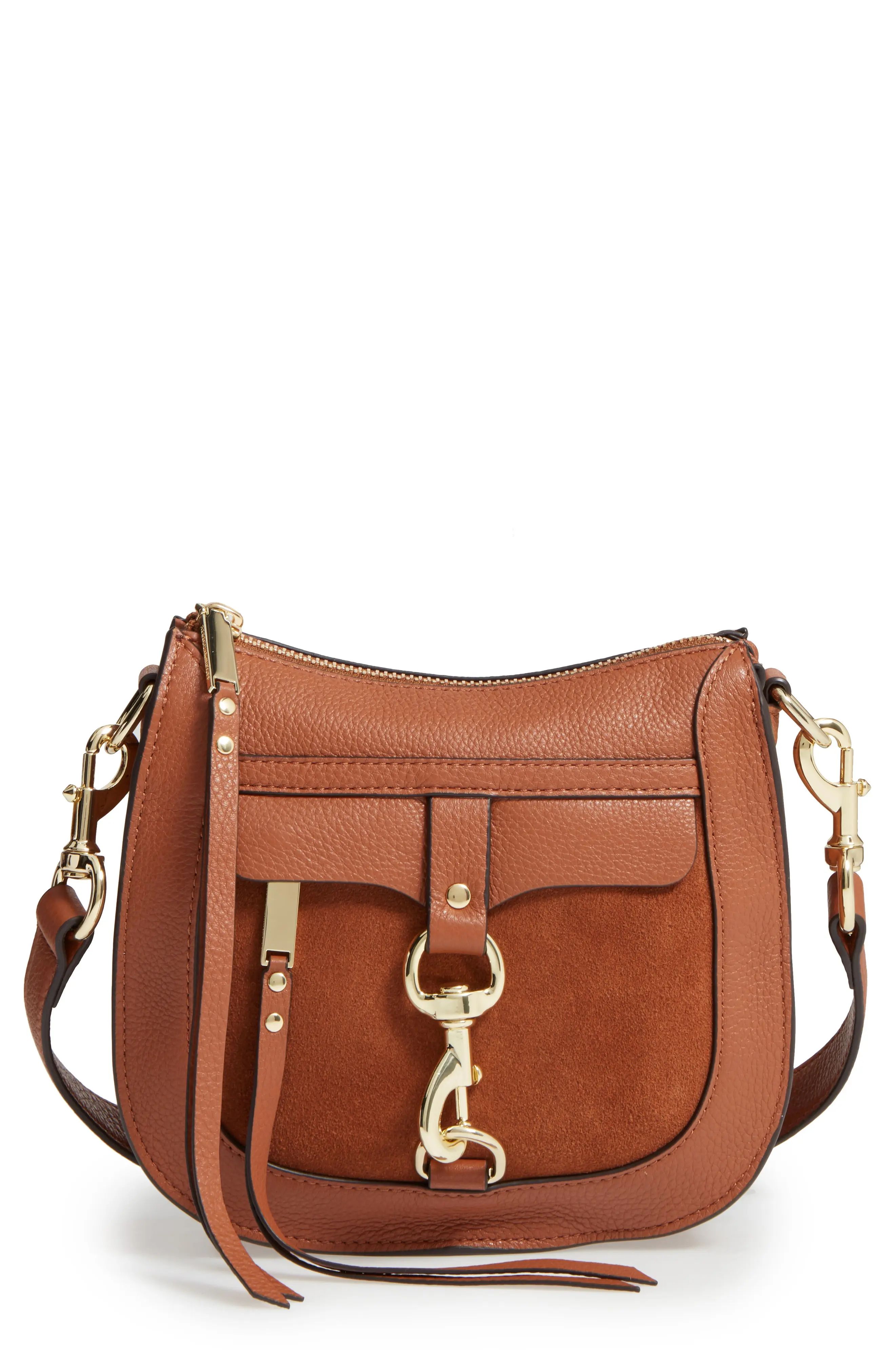 Dog Clip Leather & Suede Saddle Bag | Nordstrom