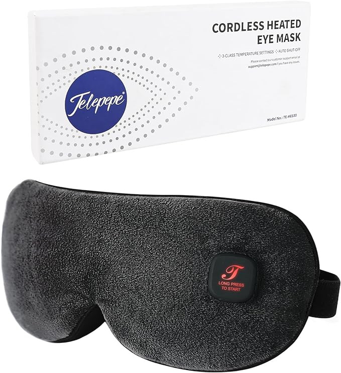 Heated Eye Mask, Cordless Warm Eye Compress for Dry Eyes Blepharitis, Light Blocking Heat Eye Mas... | Amazon (US)