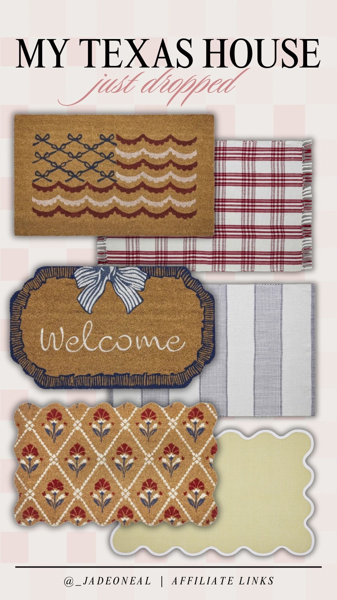 My Texas House // just dropped! So many cute rugs for spring and summer. 

Seasonal home decorations Memorial Day Fourth of July affordable home 

#LTKdayinmylife #LTKSeasonal #LTKHome