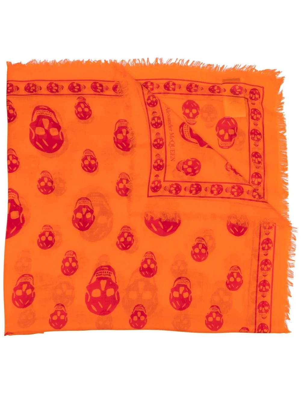skull-print modal-silk scarf | Farfetch Global