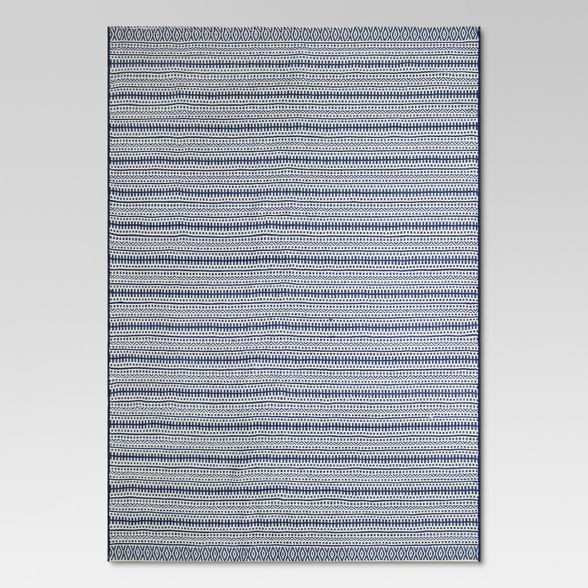 Pattern Stripe Outdoor Rug Blue - Threshold™ | Target