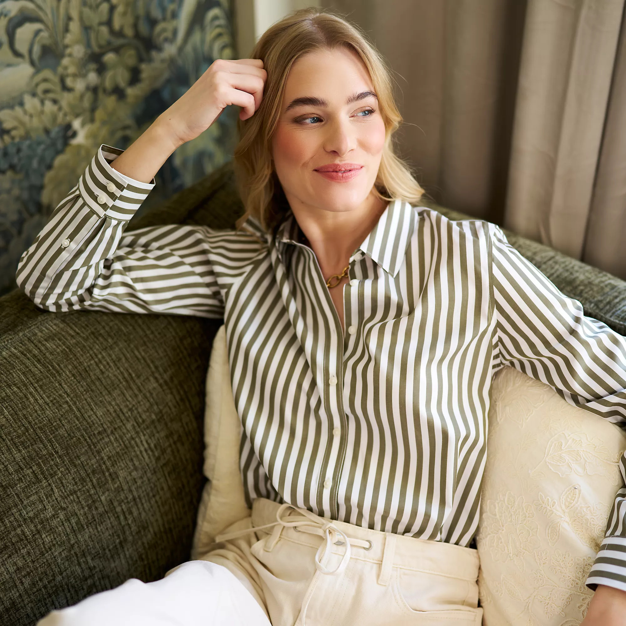 No Iron Button Front Shirt | Lands' End (US)