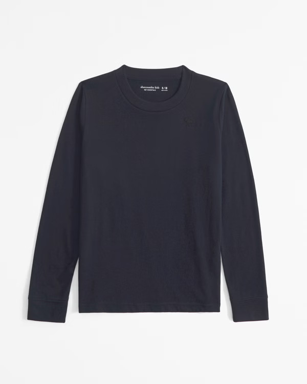 essential long-sleeve icon crew tee | Abercrombie & Fitch (US)