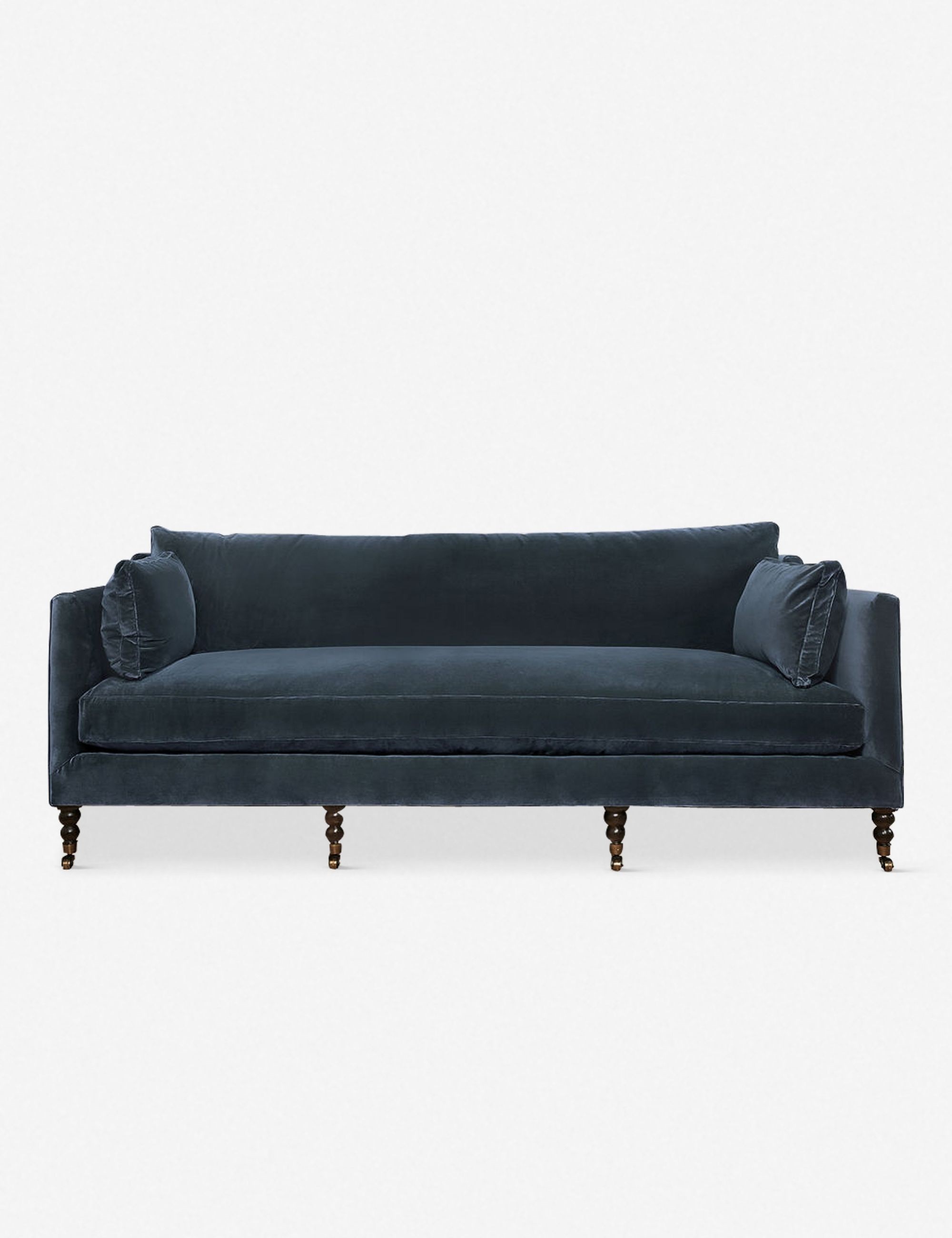 Fabienne Velvet Sofa, Blue | Lulu and Georgia 