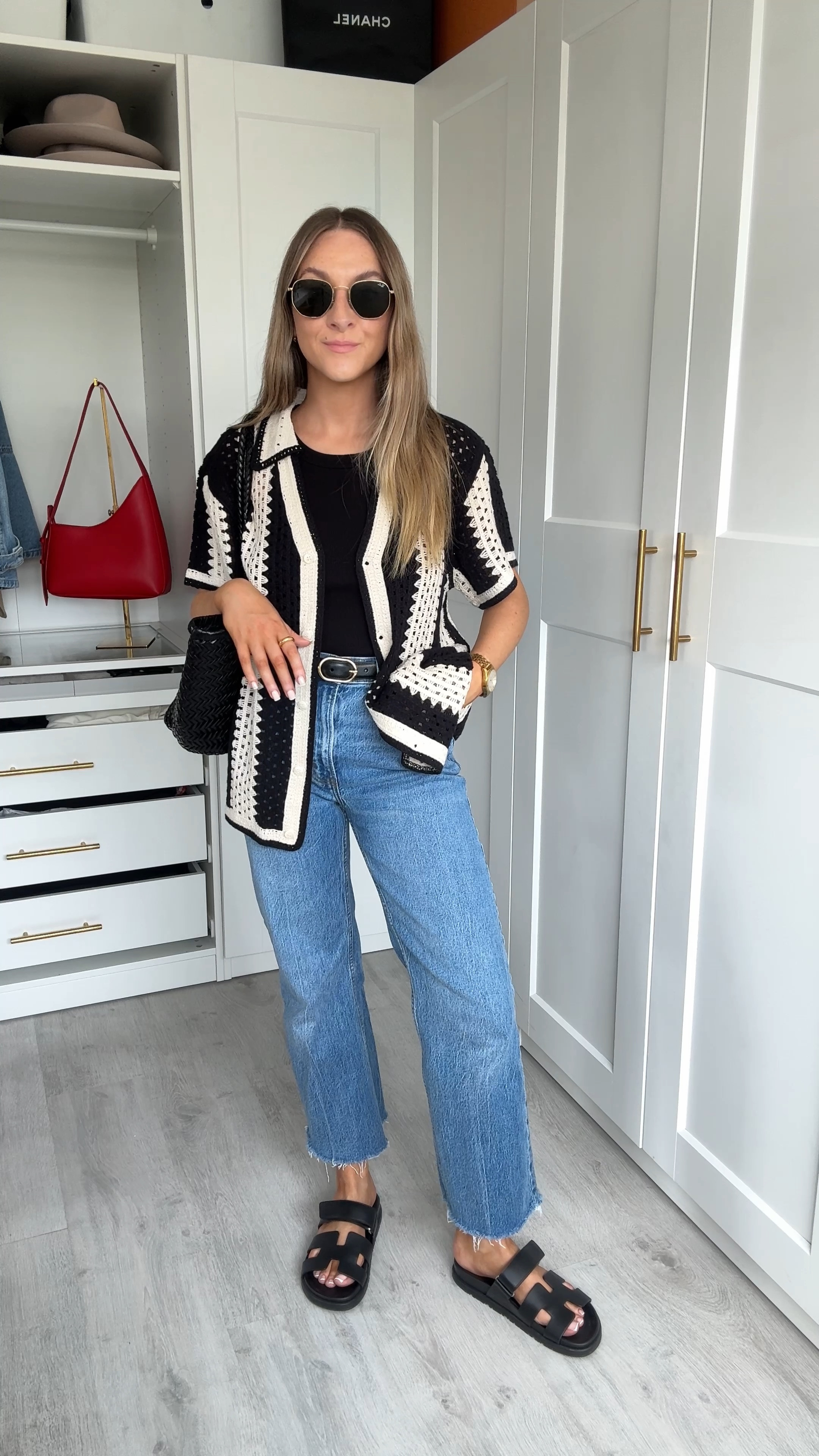 Sunny Spring OOTD.
AFXLTK for discount on the jeans 🖤

Size details 👇🏼
Shirt: XS
Vest: XS
Jeans: 25 short
Belt: 75 

#LTKeurope #LTKspring #LTKstyletip