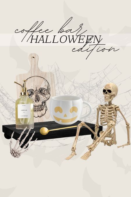 Halloween coffee bar
coffee bar, Halloween decor, Halloween, skeleton, pumpkin spice, skelly, charcuterie board, coffee syrup
#halloween #homedecor #coffeebar 

#LTKhome #LTKFind