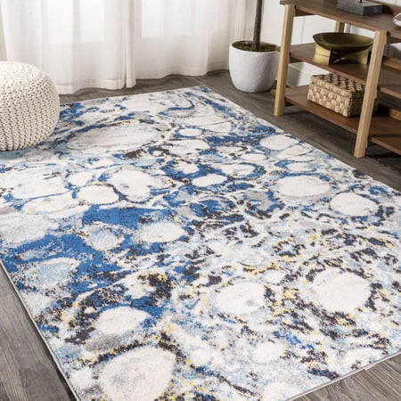 Strausstown Power Loom Blue Rug Pile Height: 0.31 Construction: Machine Made | Walmart (US)