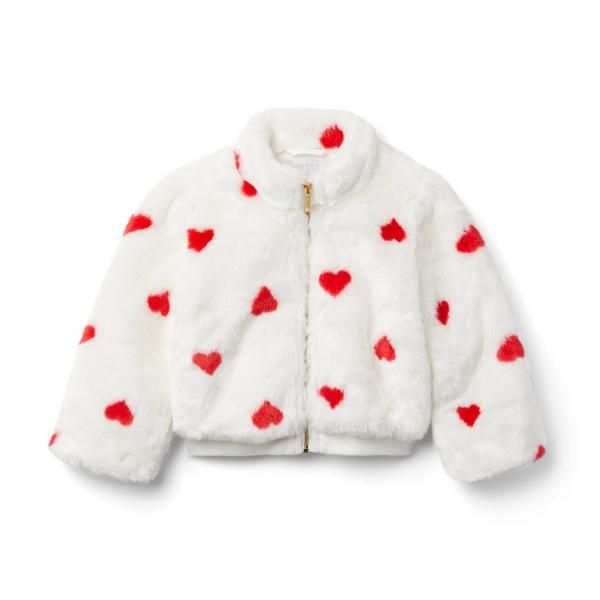 Heart Faux Fur Jacket | Janie and Jack