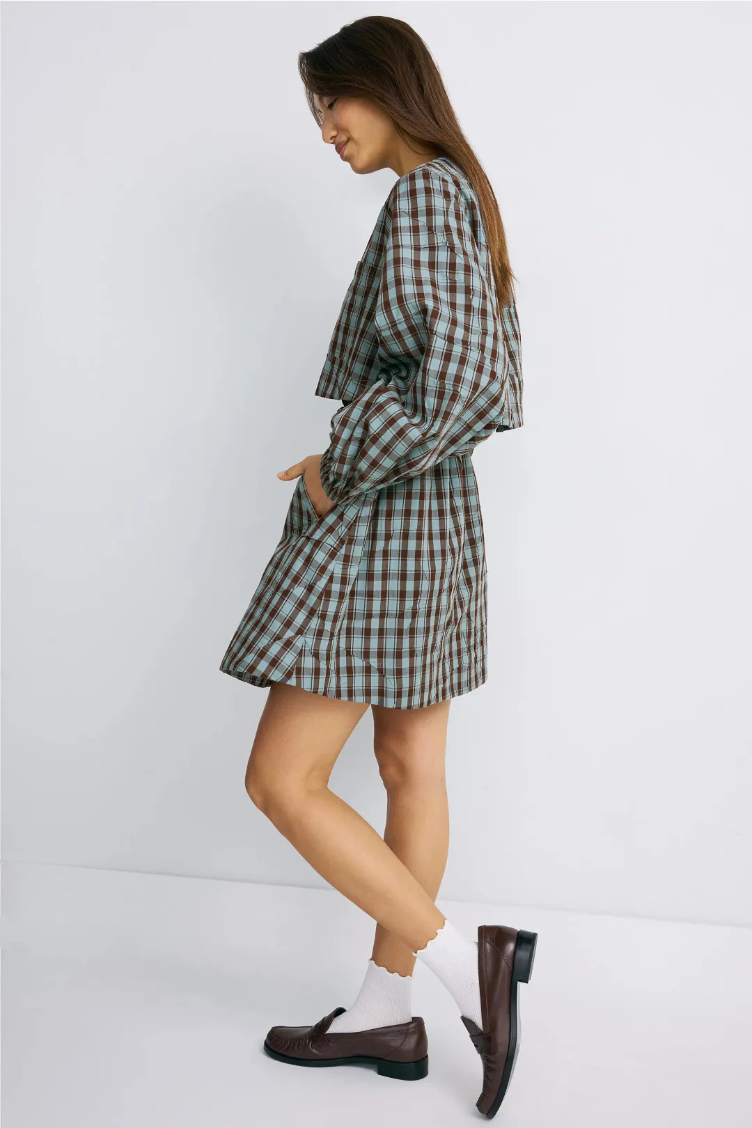 Ophelia Plaid Mini Dress | Rent the Runway
