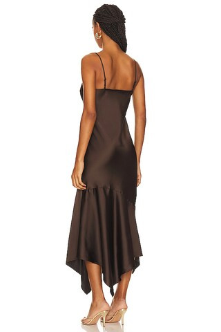 Lucille Slip Dress in Dark Espresso | Revolve Clothing (Global)