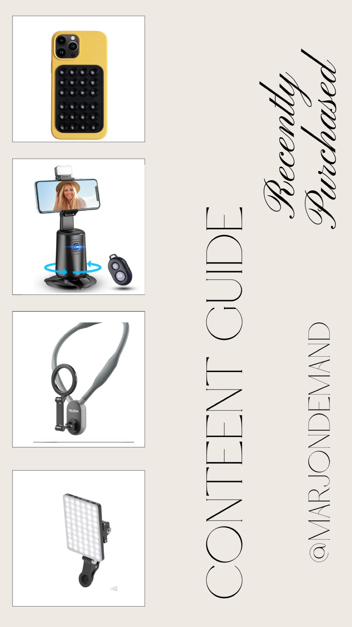 Content Guide 
Must haves to make your content life simpler AMAZONxLTK

#LTKVideo 

#LTKFindsUnder50 #LTKFindsUnder100