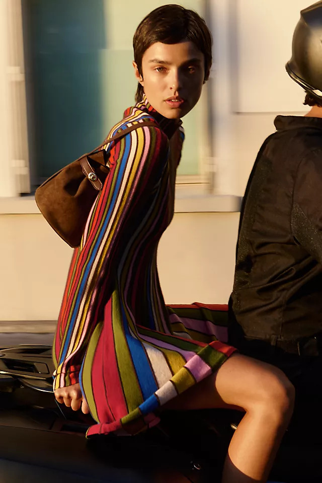 Mock Neck Knit Mini Dress | Anthropologie (US)