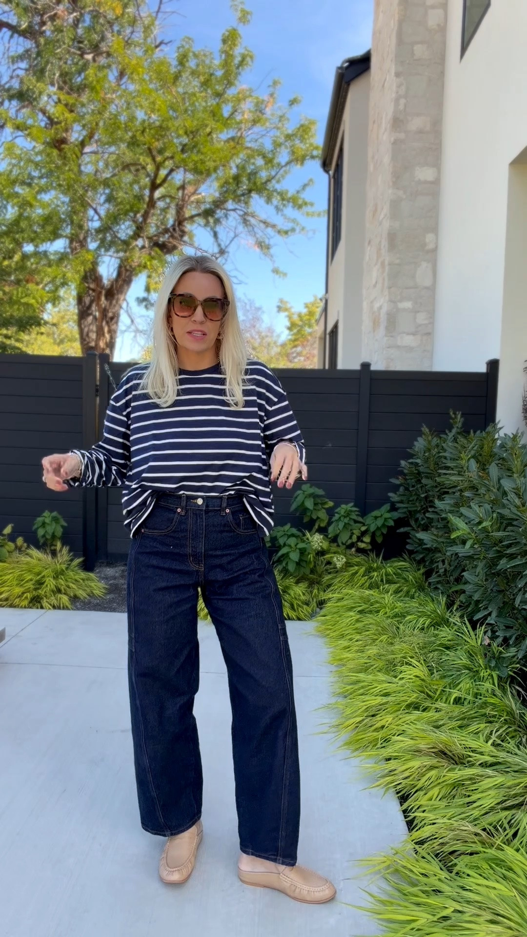 I love a good basic tee with barrel jeans to make an outfit!

#LTKootd #LTKgrwm #LTKmomlife