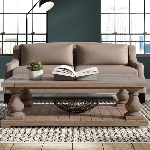 Glenrock Floor Shelf Coffee Table with Storage | Wayfair North America