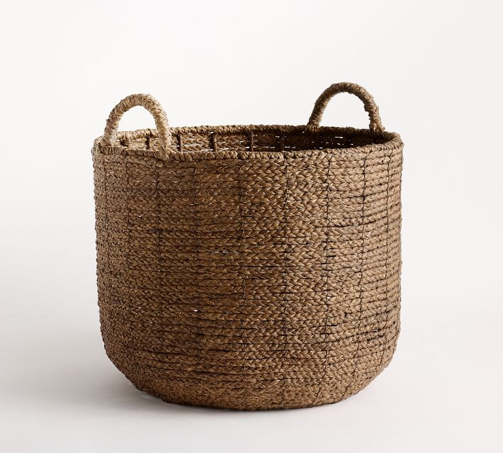 Frances Braided Basket Large Tote | Pottery Barn (US)