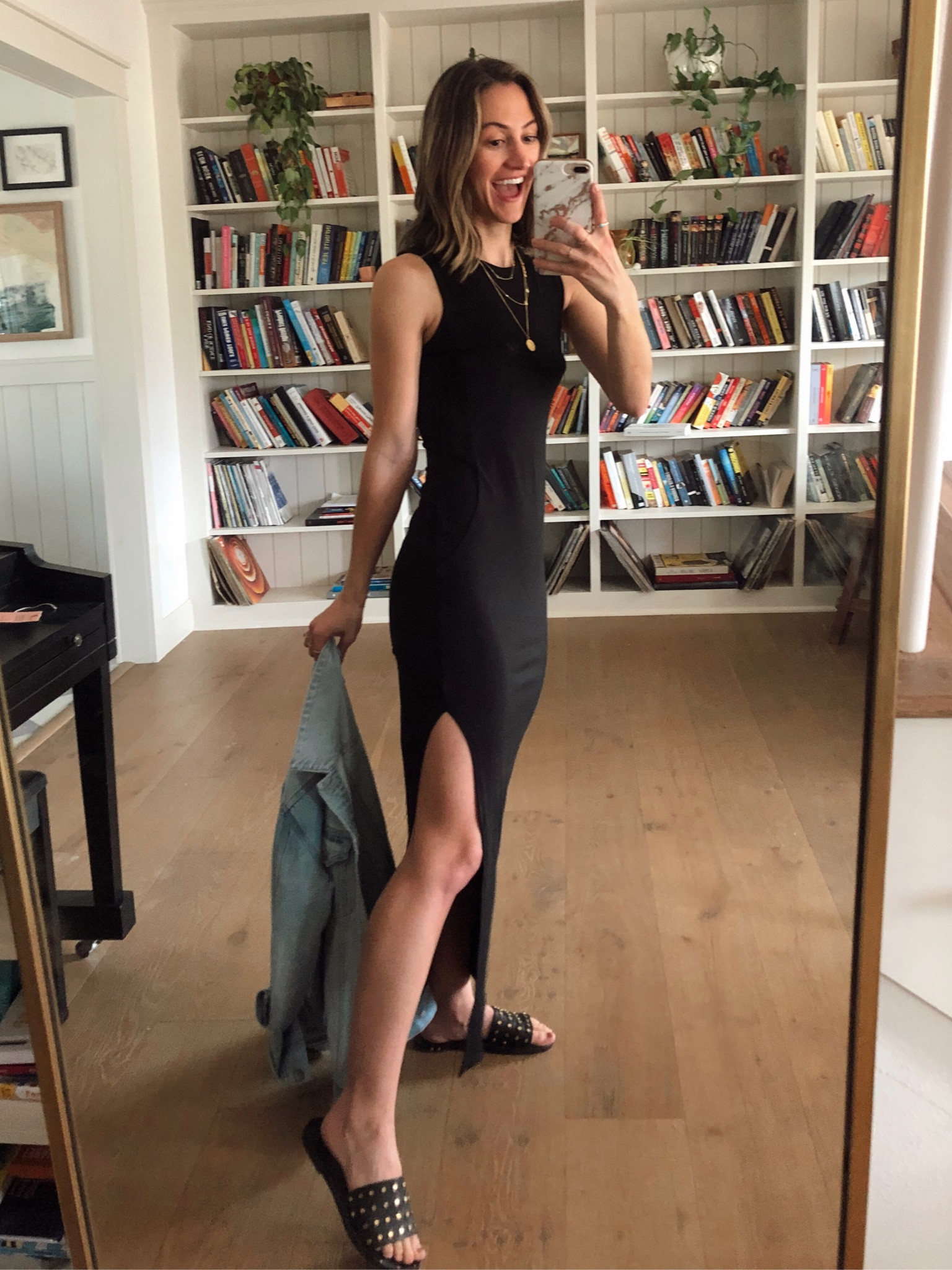 Okaaay $39 very cute, comfy, stretchy, aaaall the things maxi dress!😍🙌 Love the slit placement and wowza it is sooo soft. Would be great if you’re preggo, too! Wearing a small.✨Linked my exact shoes but they’re nearly sold out, so rounded up a few more beautiful Beek options! Love this brand.👌

#LTKunder100 #LTKFind #LTKunder50