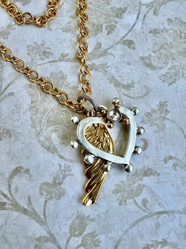 Winged Heart Necklace - Etsy | Etsy (US)