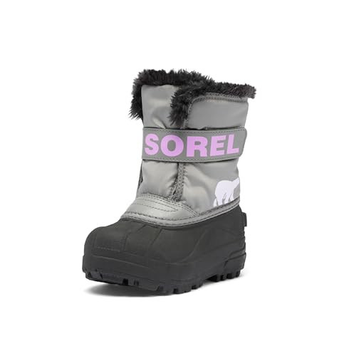 SOREL Children's Snow Commander Boot - Chrome Grey, Euphoric Lilac - 11 | Amazon (US)