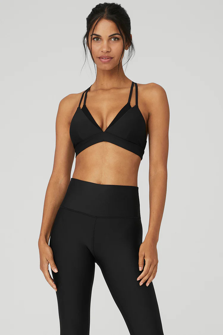 Airlift Layer Up Bra - Black | Alo Yoga (US)