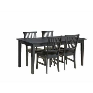 HOMESTYLES Arts and Crafts Black 5-Piece Black Dining Set-5181-318 - The Home Depot | The Home Depot