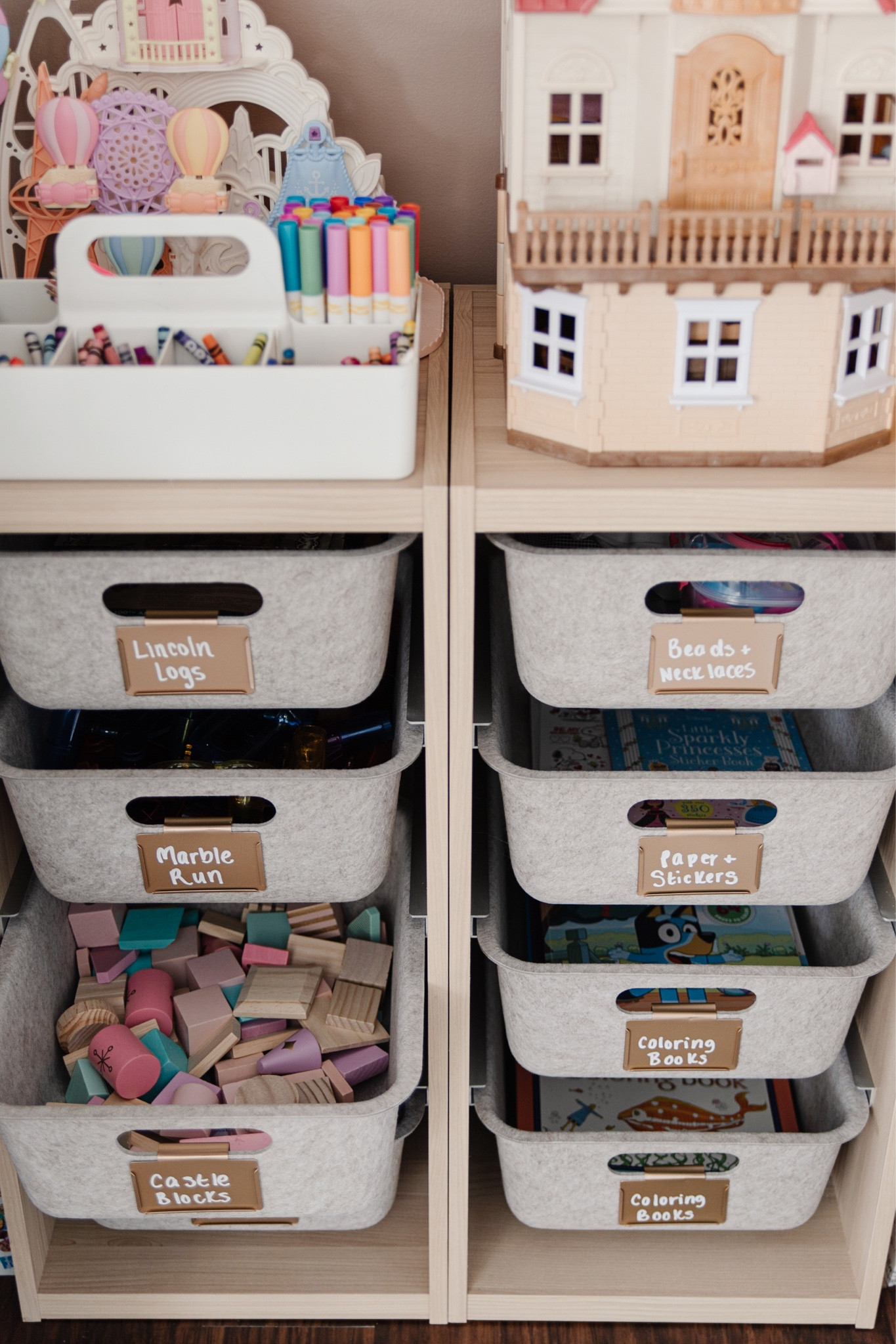 Organized toys, playroom organization, sliding bin shelves

#LTKhome #LTKunder100 #LTKkids