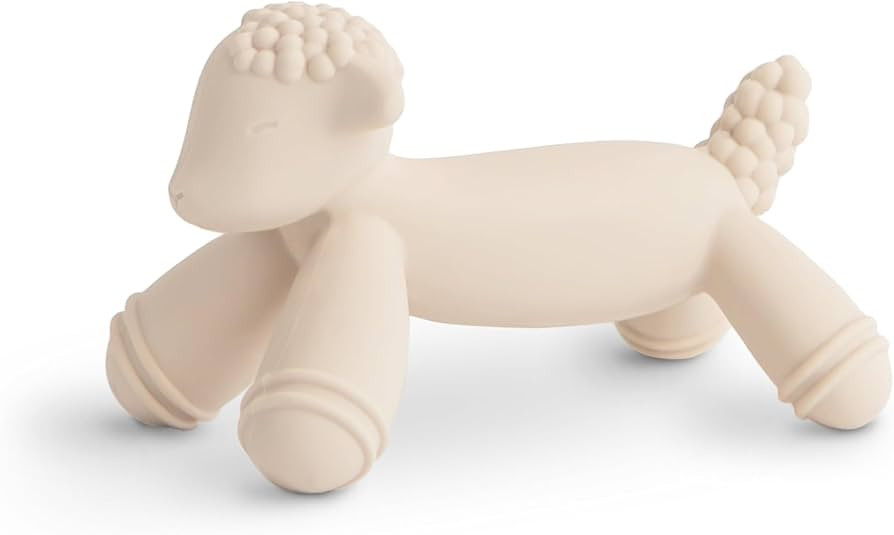 mushie Silicone Baby Teether Toy | Lamb Figurine Teether | Amazon (US)