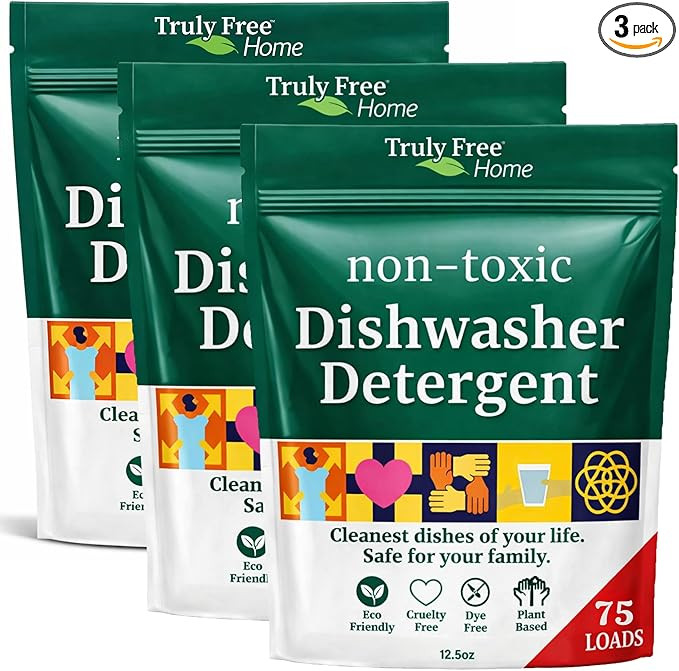 Truly Free Dishwasher Detergent Powder | Natural Dish Detergent, Dishwasher Soap | Plastic Free, ... | Amazon (US)