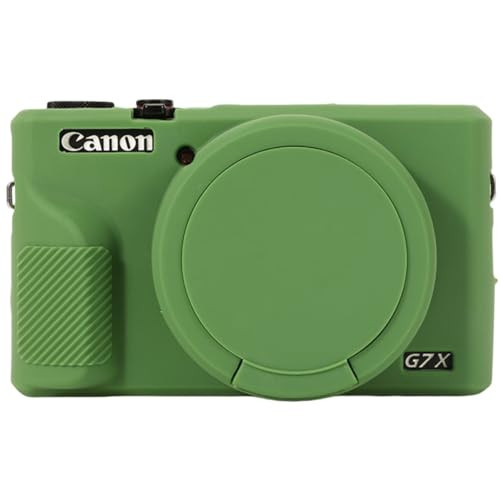 AEXUTDA Case for Canon Powershot G7X Mark III Digital Camera, G7X Mark iii Camera Silicone Case, Anti-Scratch Slim Fit Soft Skin, G7X Mark 3 Accessories with Detachable Lens Cover - Green | Amazon (US)