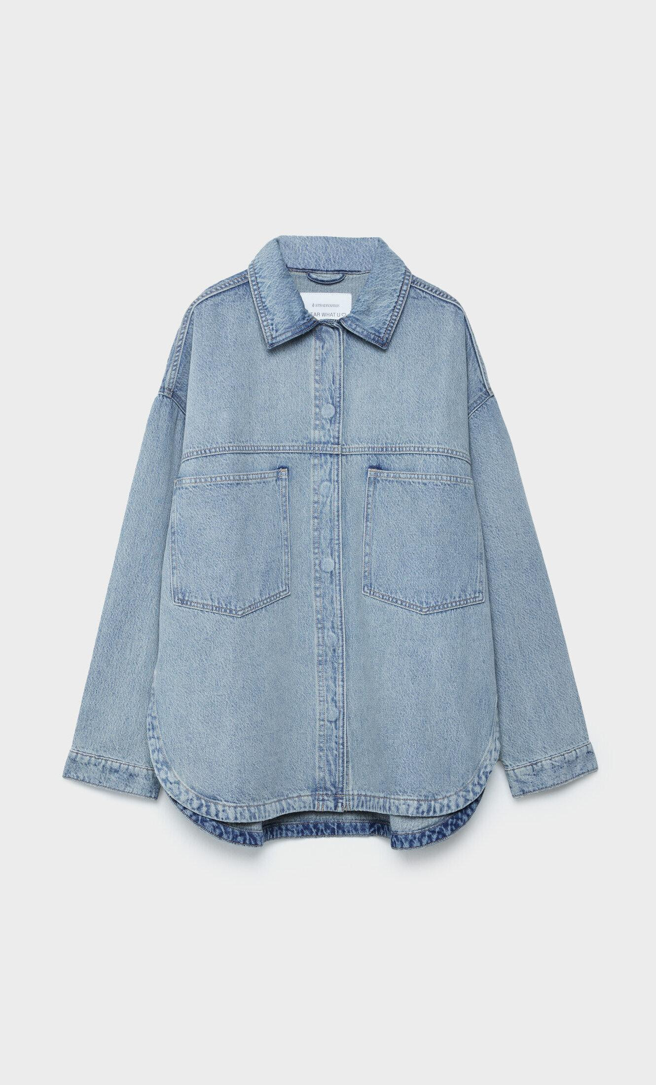 Surchemise en jean oversize - Jeans femme | Stradivarius France | Stradivarius (FR)