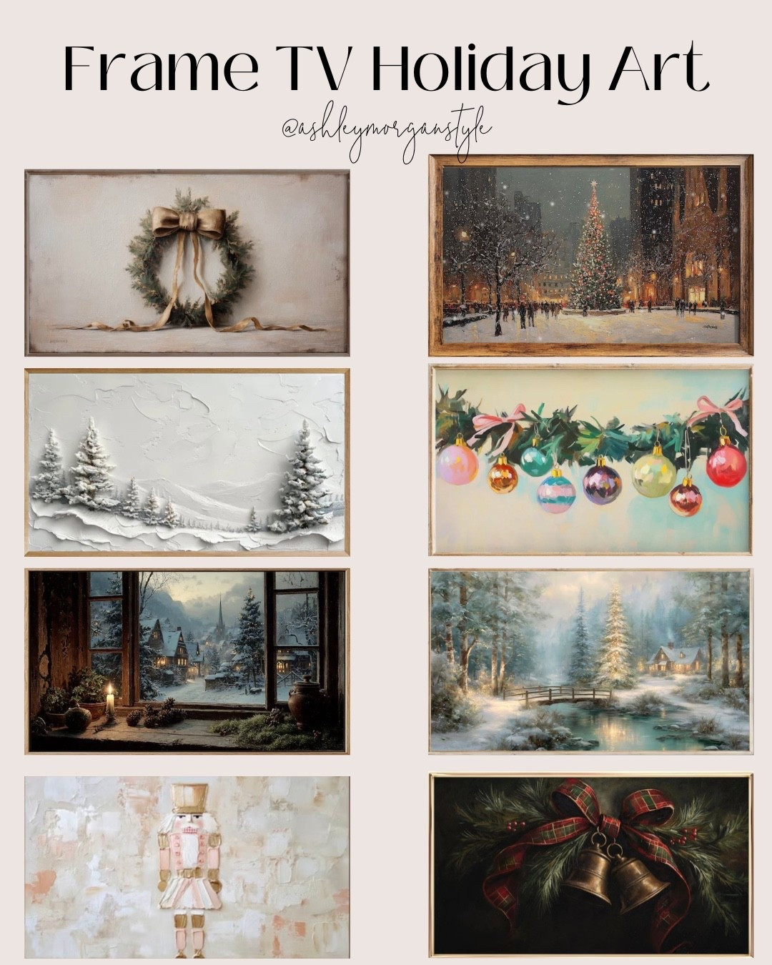 Frame TV holiday art 🎄 linking all of the ones pictured + a bunch of other pretty ones I found 🎁

#etsy #frametvart #holidaydecor #christmasdecor #homedecor #etsyfinds

#LTKSeasonal #LTKHome #LTKHoliday
