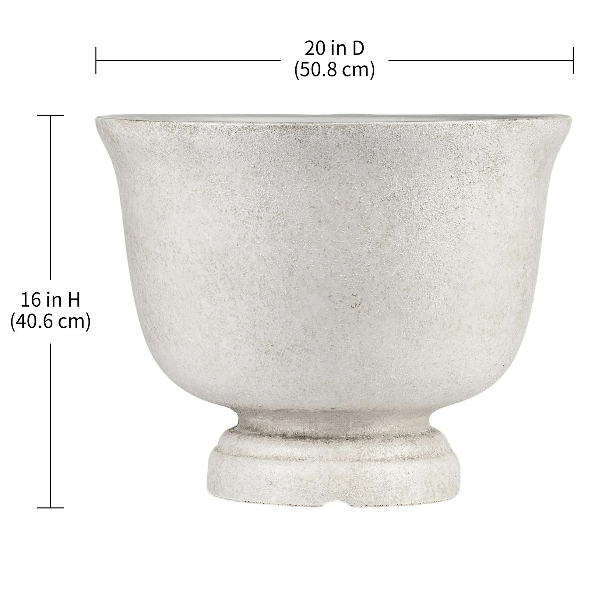Better Homes & Gardens 20 inch Carmen Urn Planter, Gypsum with Modern Design for Indoor Outdoor P... | Walmart (US)