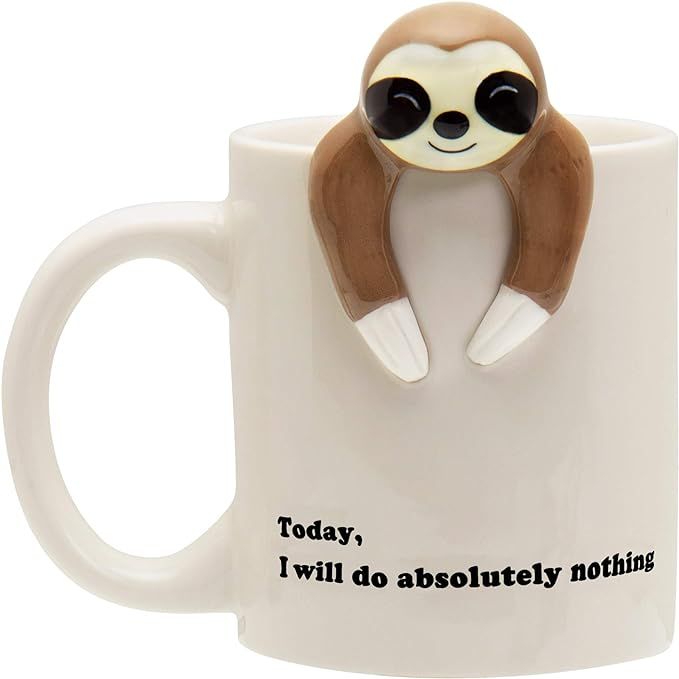 Decodyne Funny Sloth Coffee Mug - Cute Sloth Gifts For Women and Men - White Elephant Gifts for W... | Amazon (US)