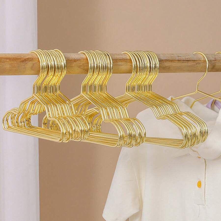 1set/10pcs Pet Cat & Dog Clothes Hanger, Exclusive Electroplated Metallic Hanger, Gold/Silver, Si... | SHEIN
