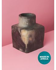 12in Textured Square Vase | HomeGoods
