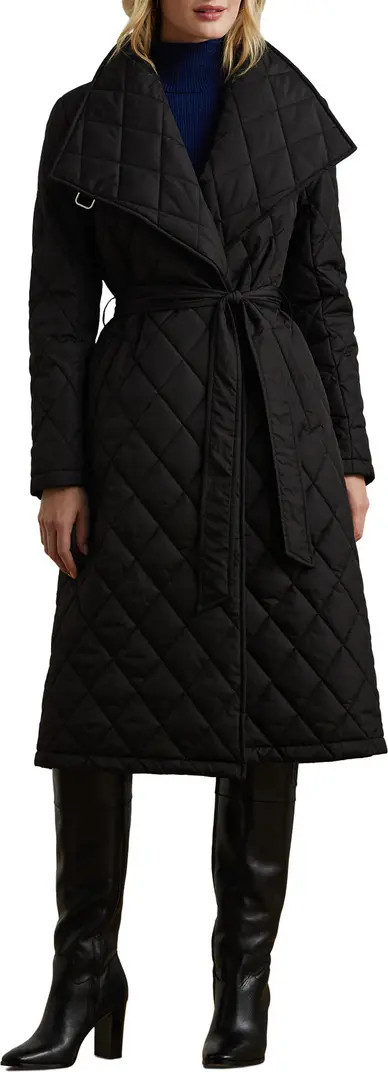 Quilted Long Wrap Jacket | Nordstrom