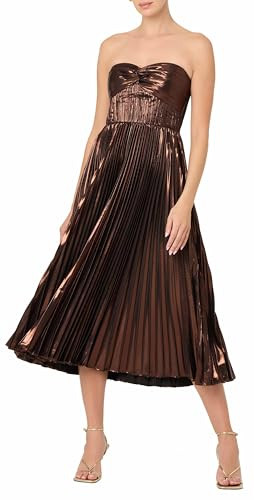ASTR The Label Women's Ascella Dress, Metallic Brown, XS | Amazon (US)