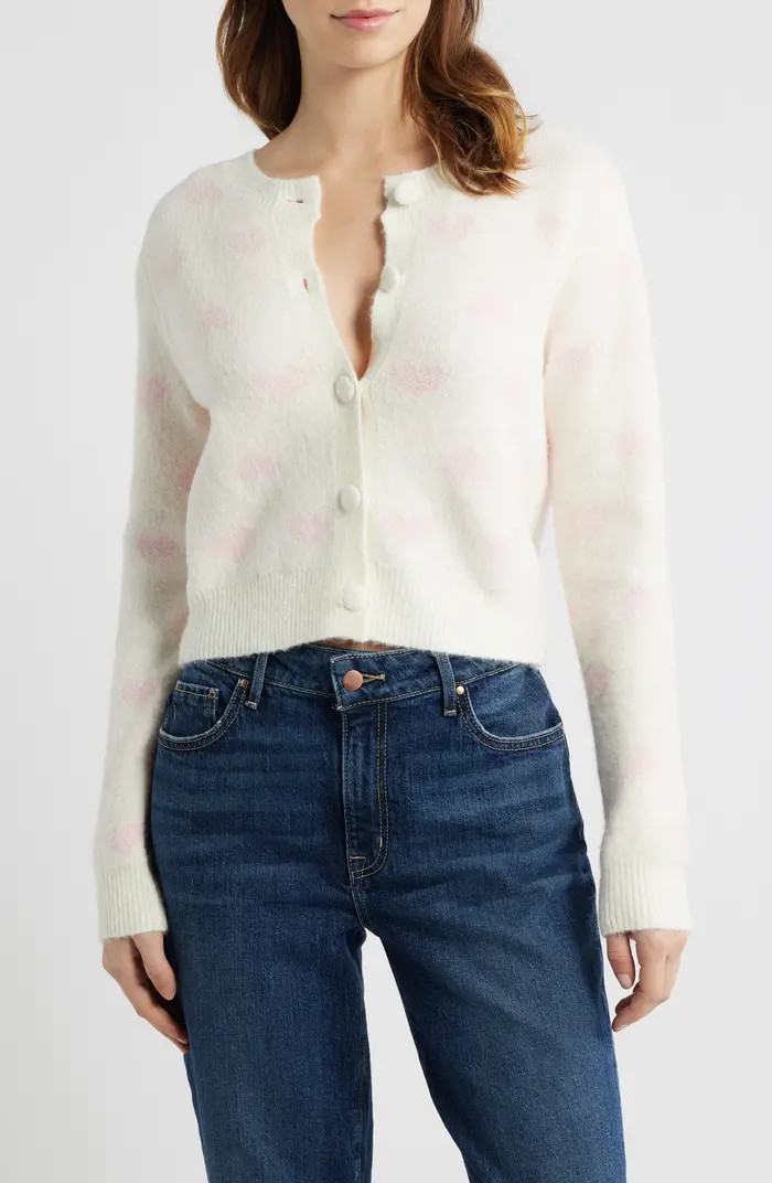 Heart Jacquard Cardigan | Nordstrom