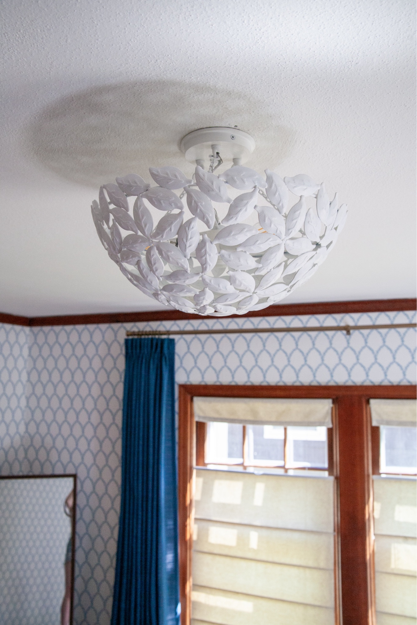 So excited about this feminine, pretty light fixture! I love the fresh white and leaf pattern. Also comes in a beautiful brass.

#LTKhome