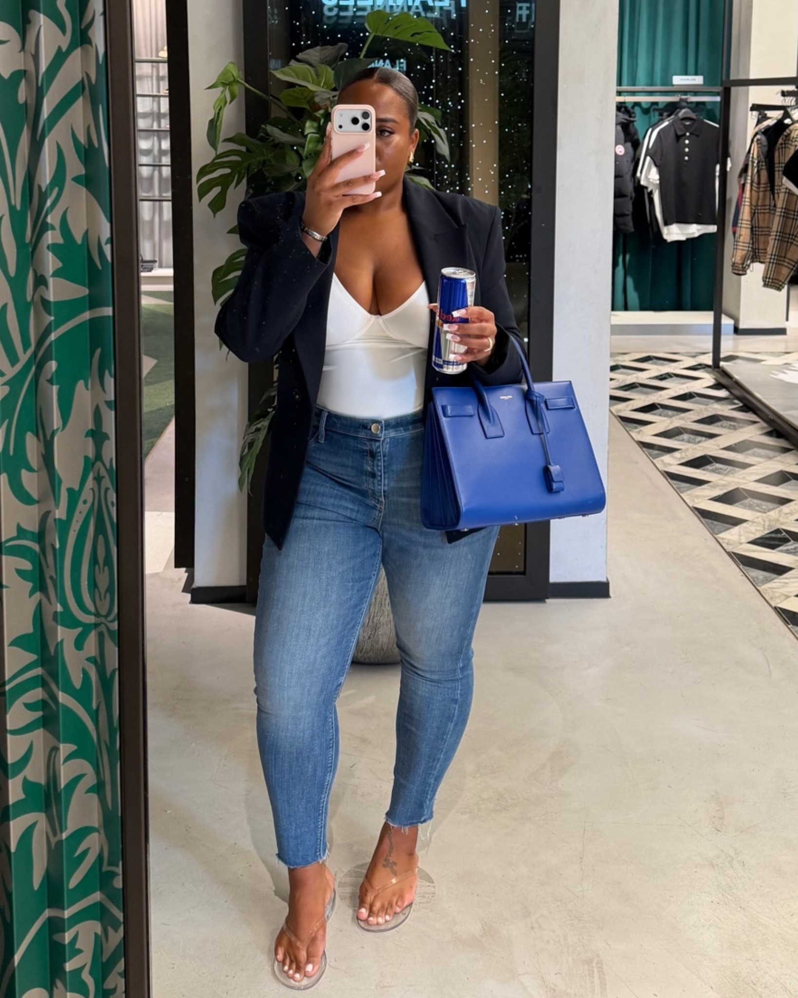 Classic outfit elevated with a cinch blazer. Obsessed with this bodysuit, perfect to layer with and to snatch the waist! 


Jelly sandals / blue bag / YSL bag / skinny jeans / denim jeans / blazer outfit / brunch outfit /dinner outfit
/ OOTN

#LTKuk #LTKstyletip #LTKmidsize