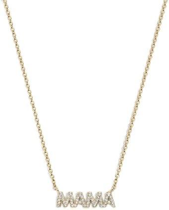 Electric Picks Mama Necklace for Women, 14k Gold Plated Script Pendant Necklace, 16" Minimalist T... | Amazon (US)
