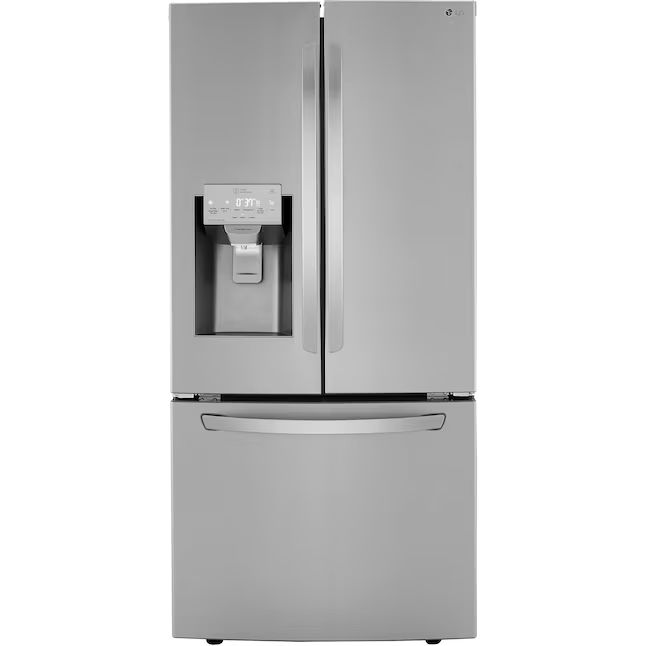 LG 24.5-cu ft French Door Refrigerator with Ice Maker (Printproof Stainless Steel) ENERGY STAR Lo... | Lowe's