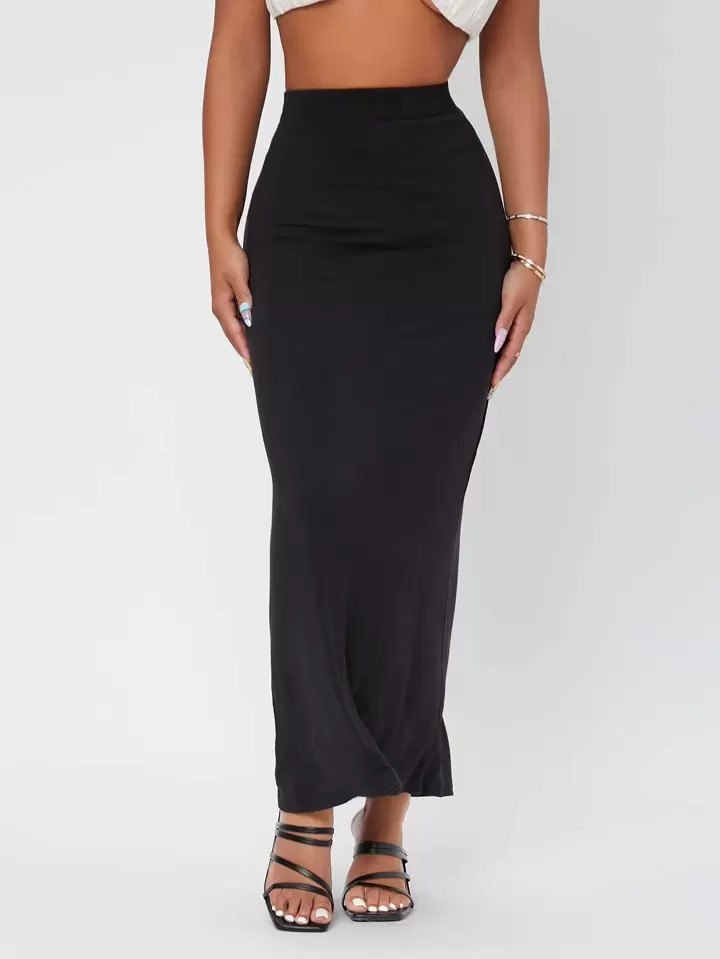 SHEIN PETITE Elegant Vlak Rok | SHEIN