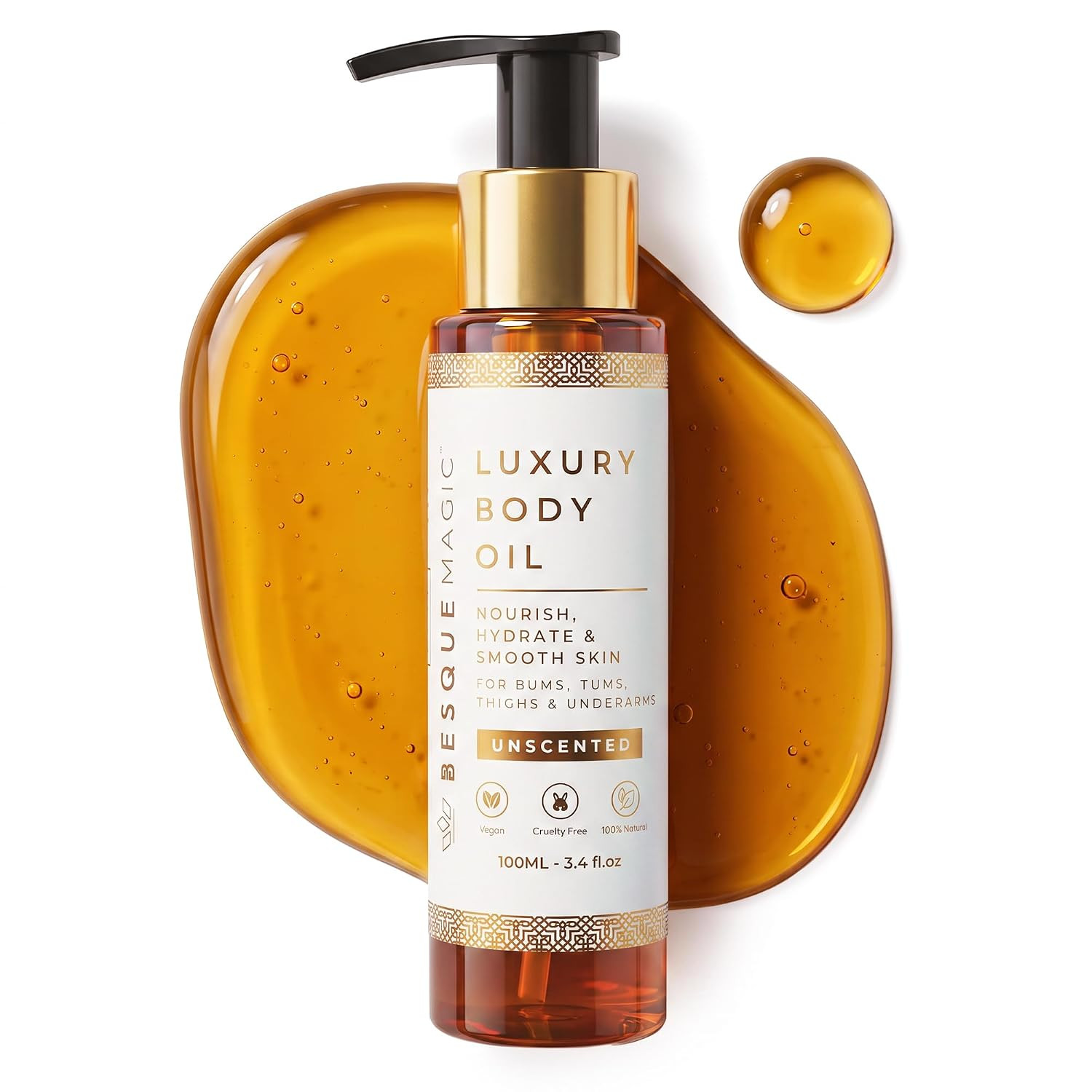 Besque Unscented Magic Body Oil - Hydrating Body Oils for Women - 3.4 FL OZ | Amazon (US)